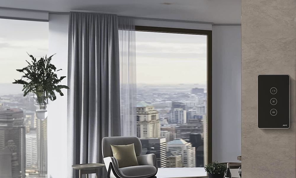 Công Tắc Điều Khiển Rèm Cửa Thông Minh 5 công tắc rèm thông minh FPT Smart Home điều khiển tự động từ xa