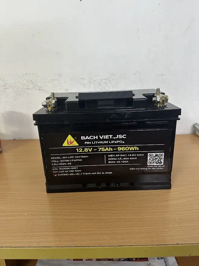 Pin LiFePO4 -12V 75Ah