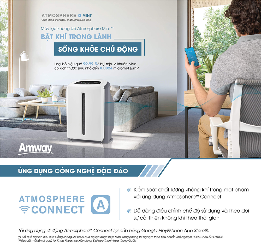 máy lọc không khí atmosphere mini amway 2