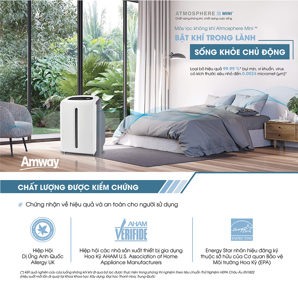 máy lọc không khí atmosphere mini amway 3